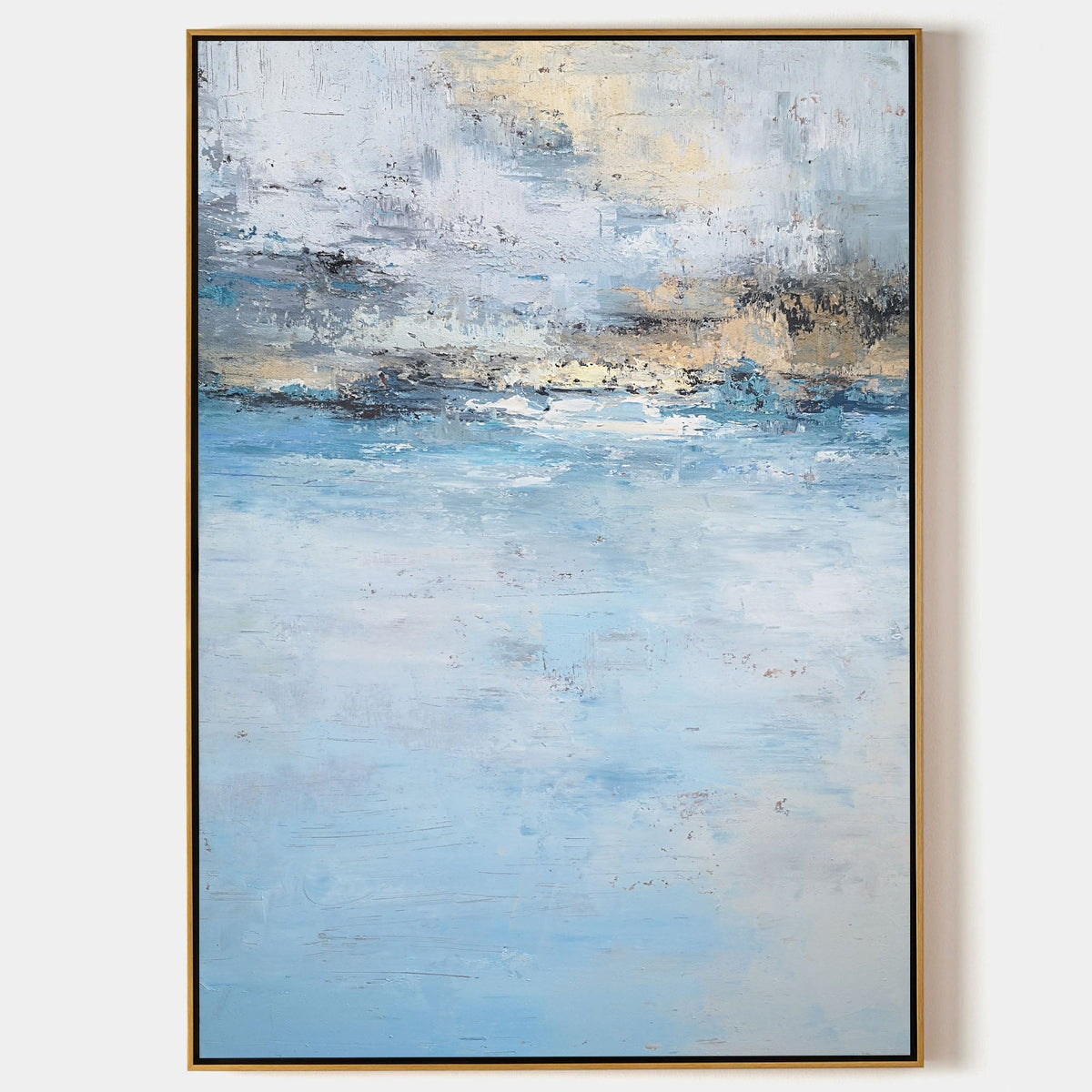 Coastal Serenity Abstract Oil Painting