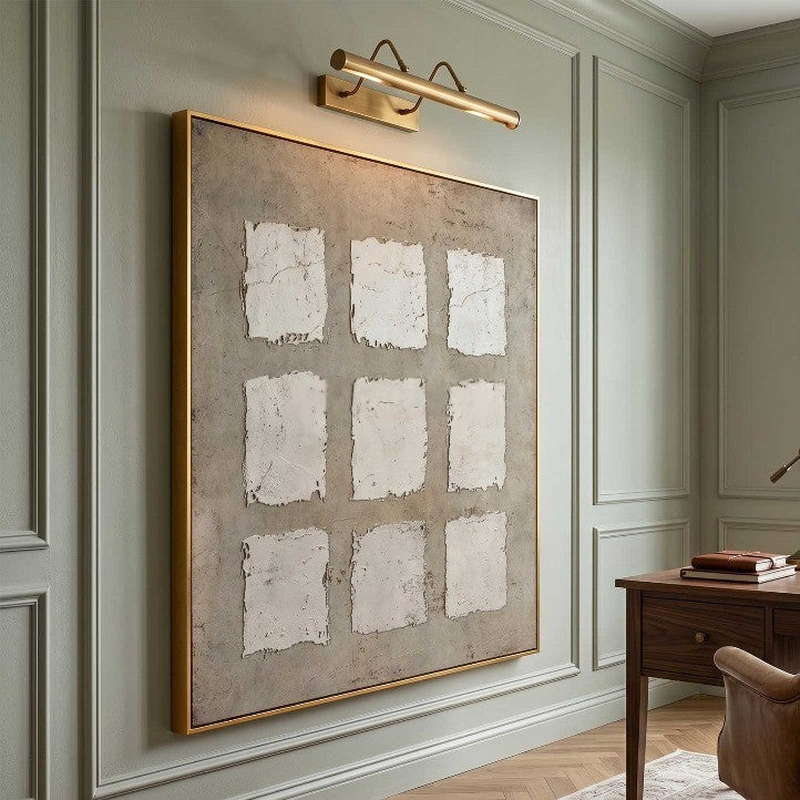Wabi-Sabi Wall Art Minimalist Grid Texture Painting