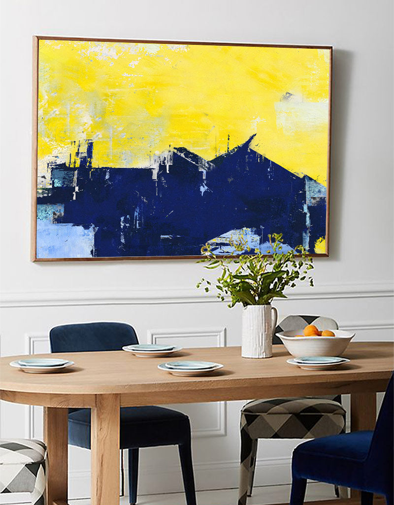 Orange And Blue Abstract Art