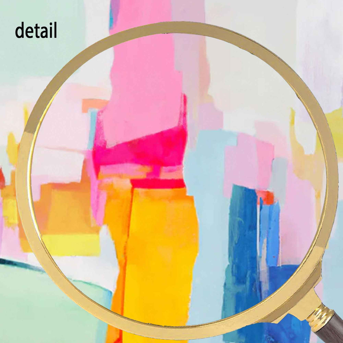 Vibrant Pastel Color Block Oil Painting