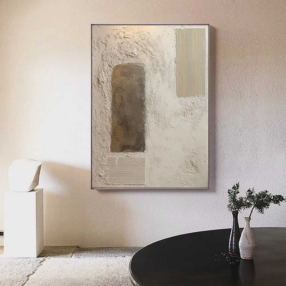 Wabi-Sabi Multi-Texture Abstract Painting