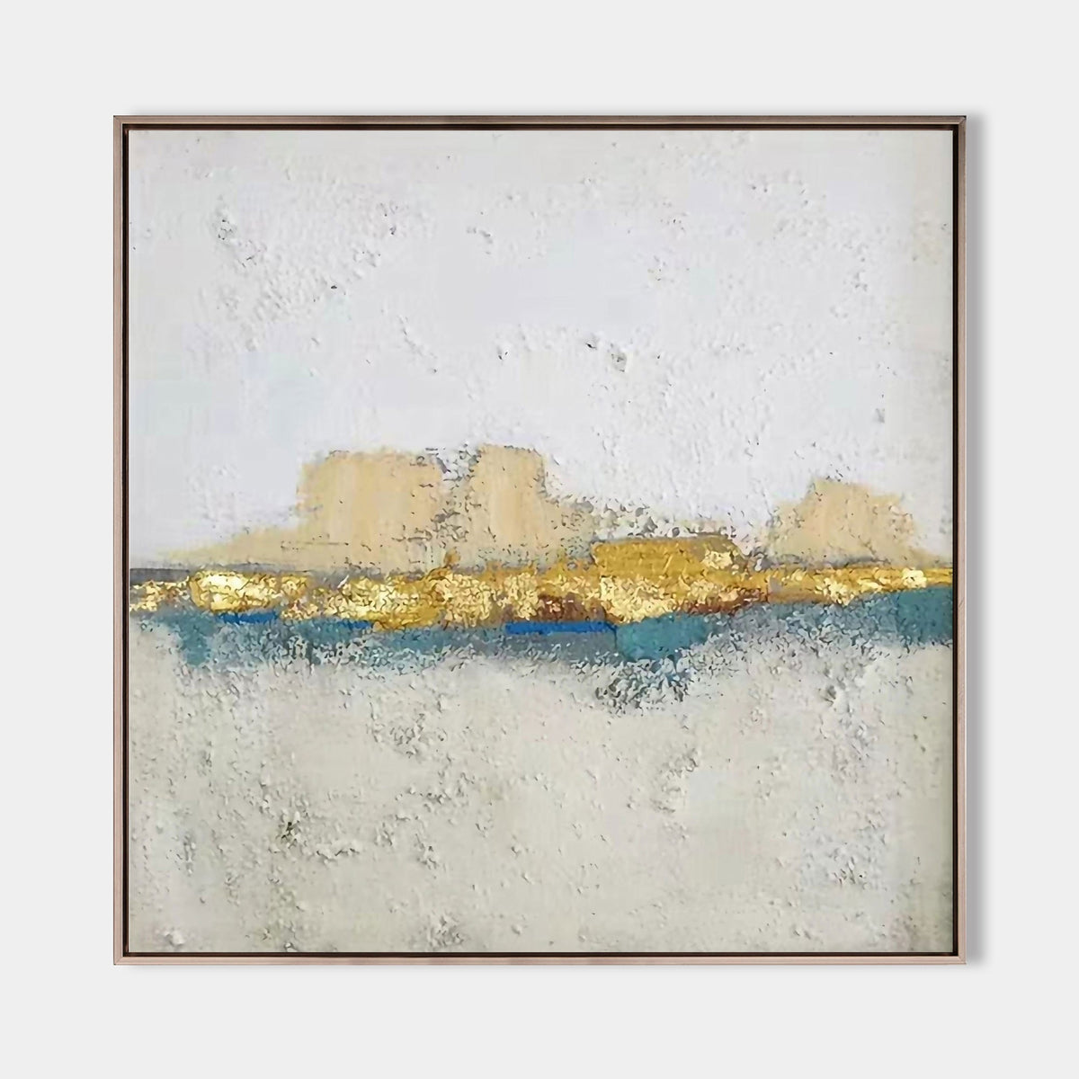 Golden Horizon Abstract Canvas Wall Art
