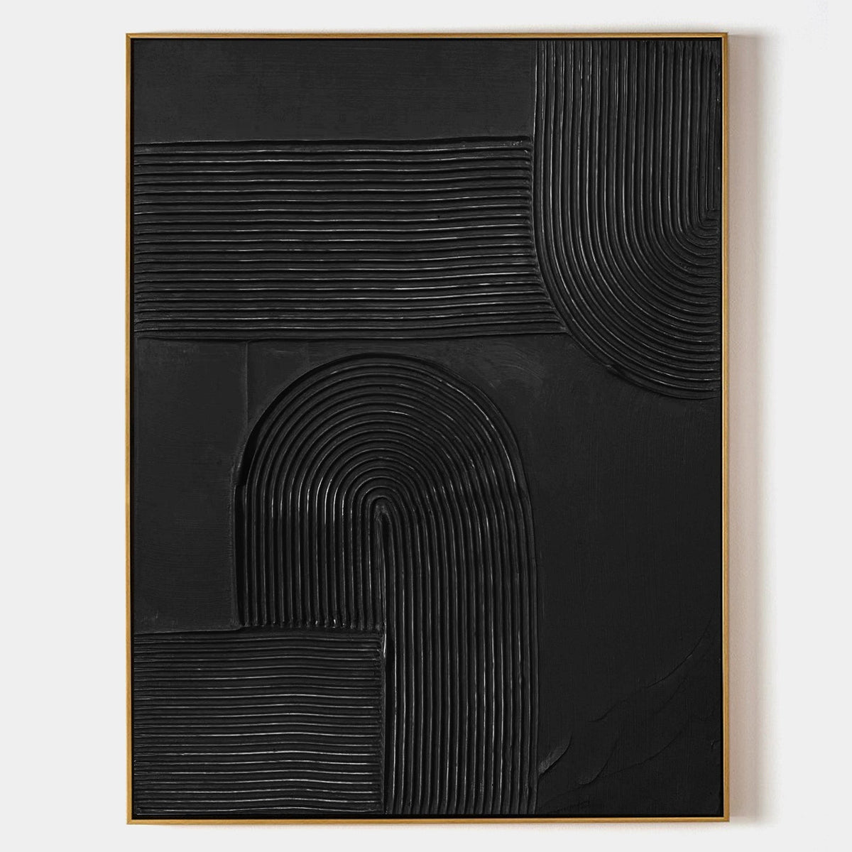 Bren Black Arch Geometric Canvas Art