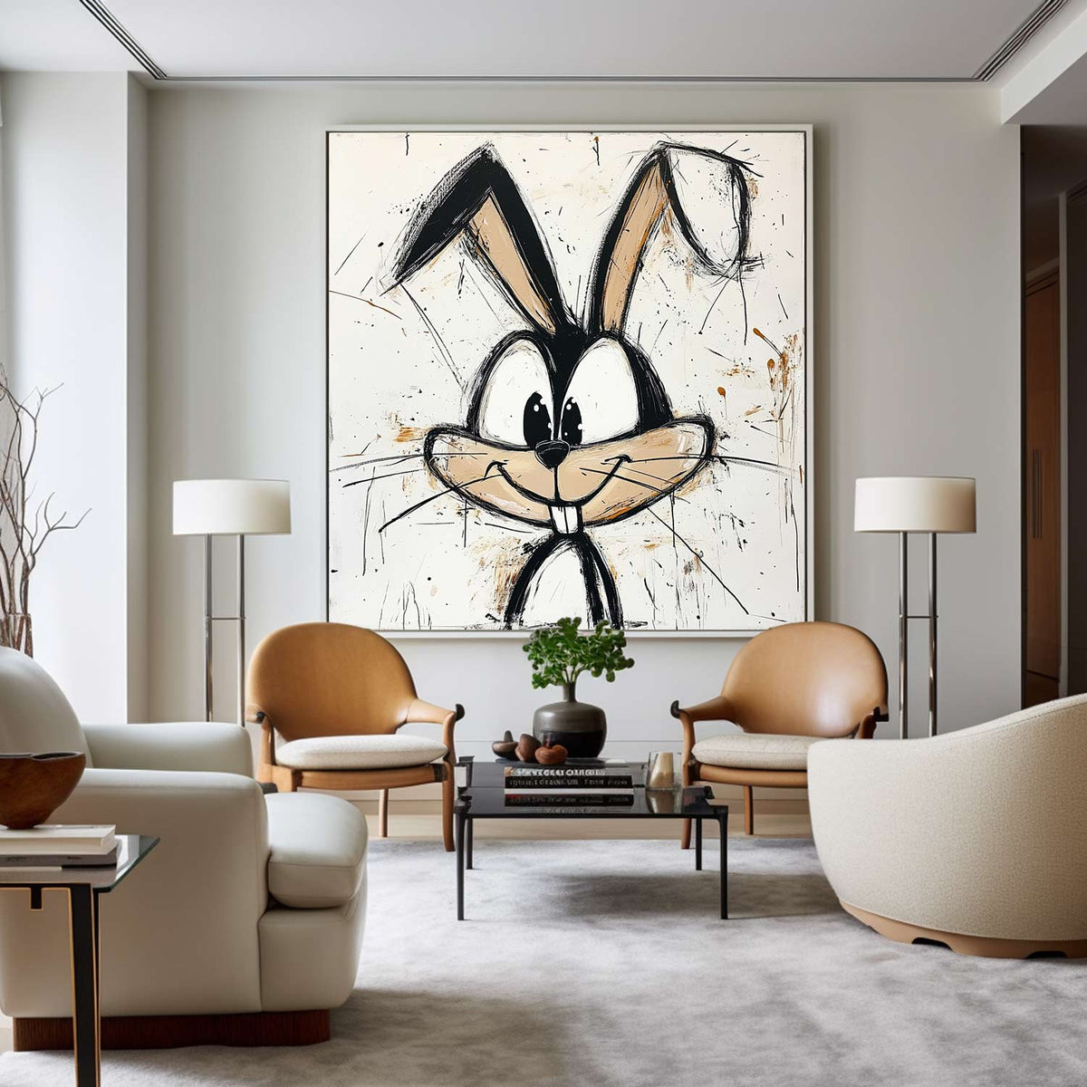 Expressionist Bugs Bunny Oil Painting