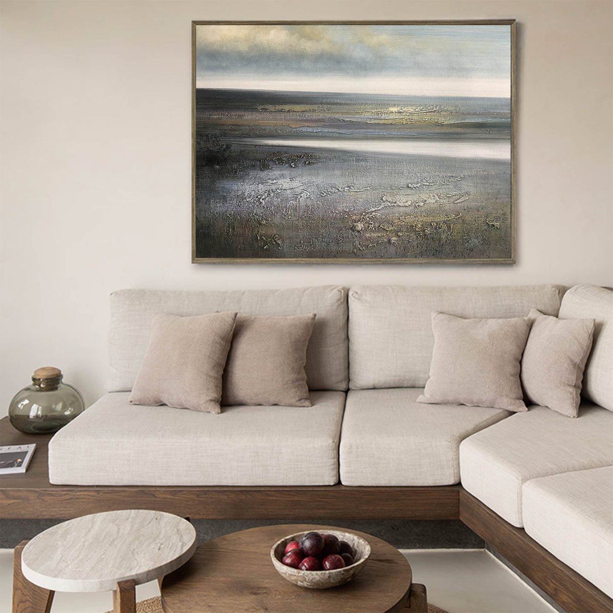 Misty Coastal Marsh Painting