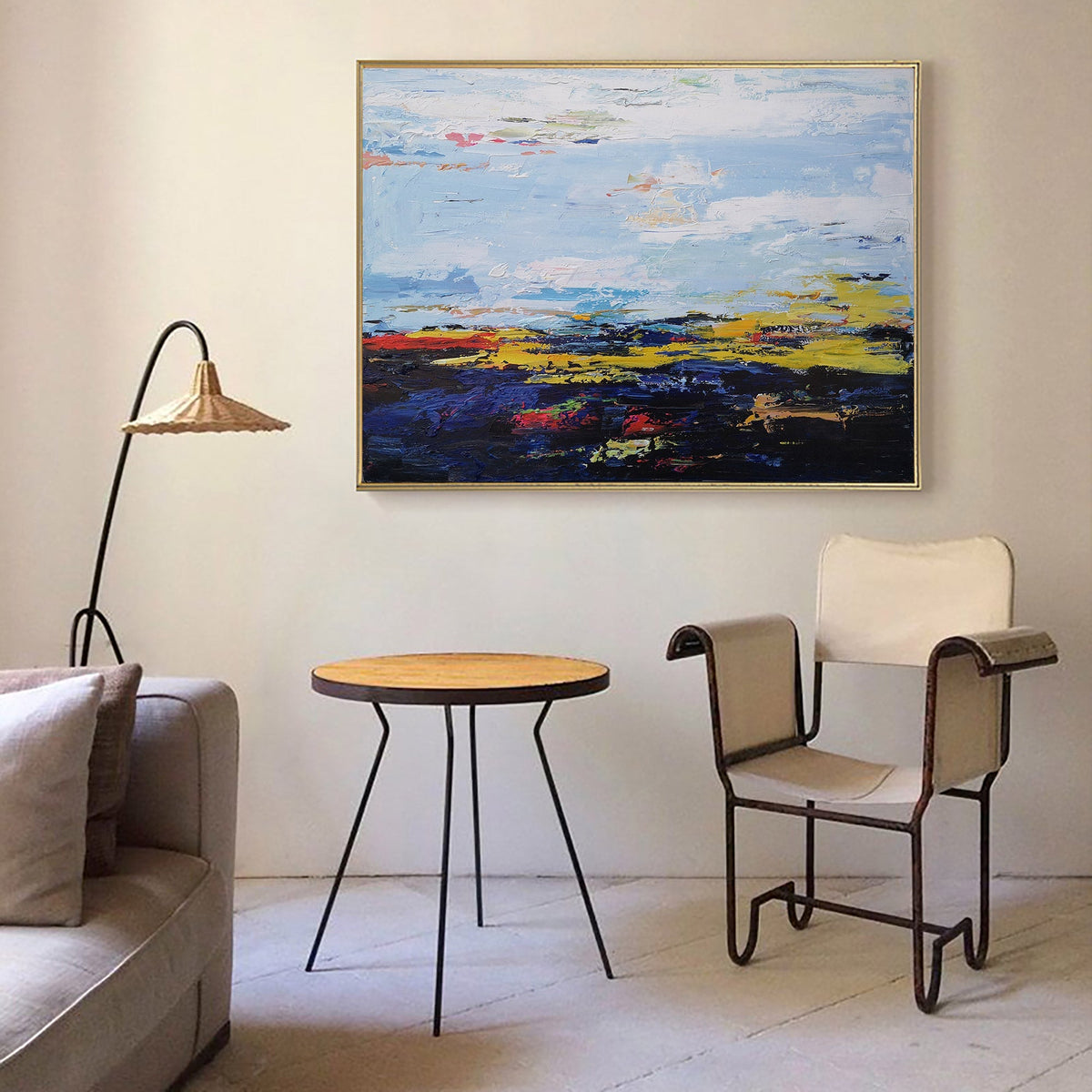 Vibrant Horizon Abstract Oil Painting