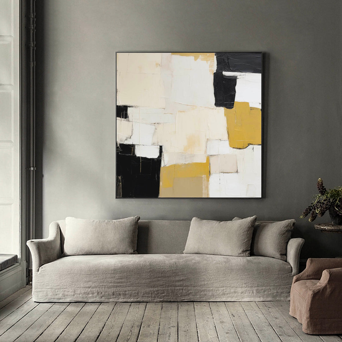 Wall Art Minimalist Geometric Block Abstract