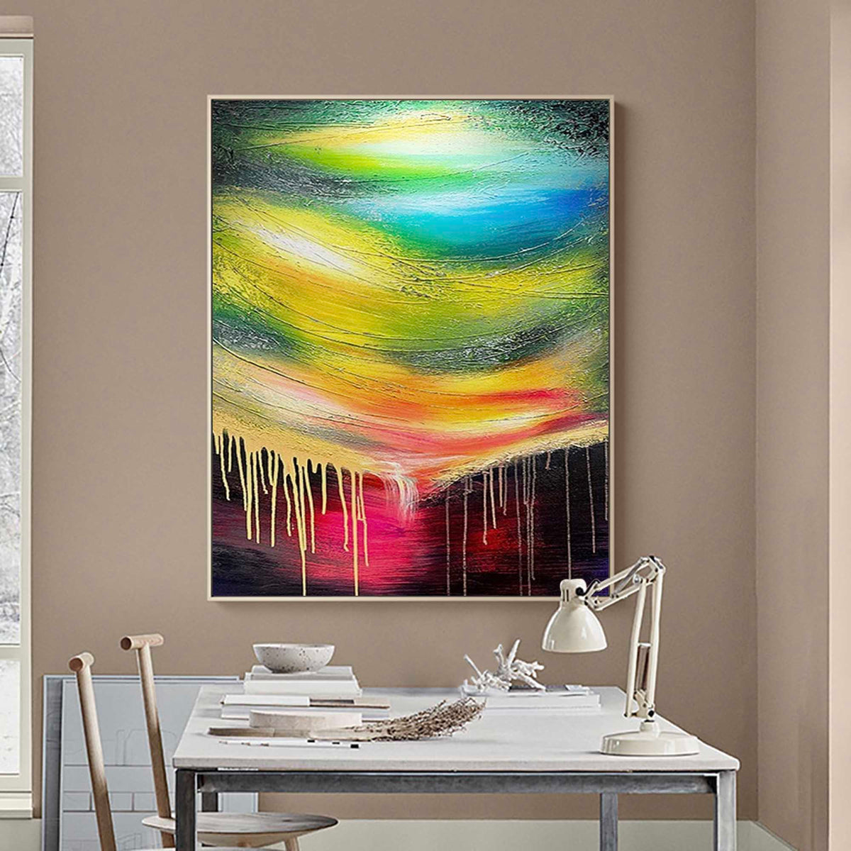 Wall Art Abstract Urban Art Inspired Drip Retro
