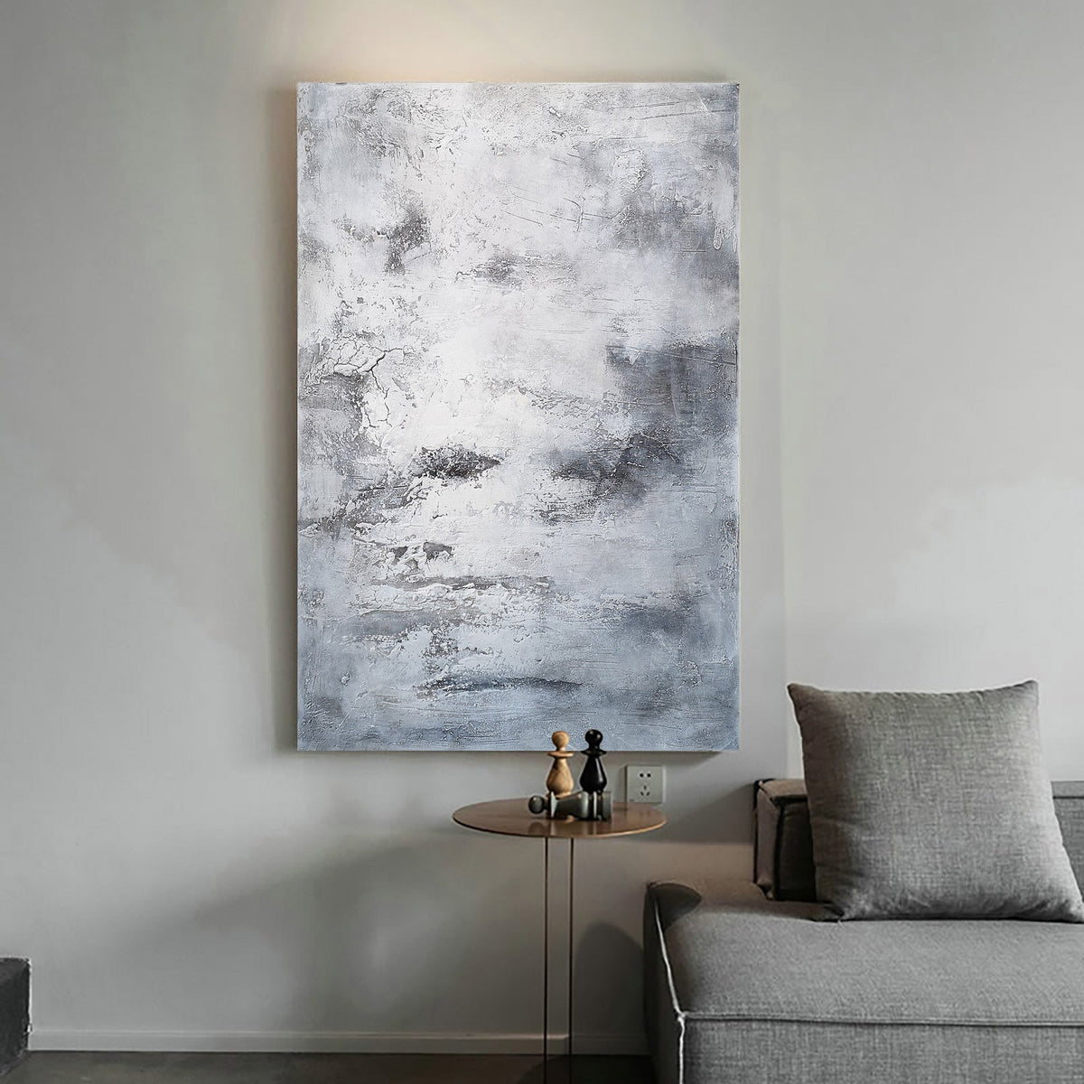 Wabi-Sabi Textured Abstract Oil Painting
