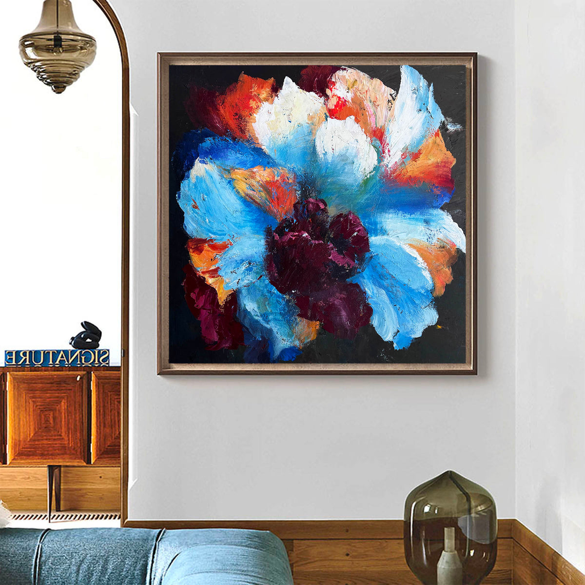 Vibrant Floral Explosion Abstract Painting