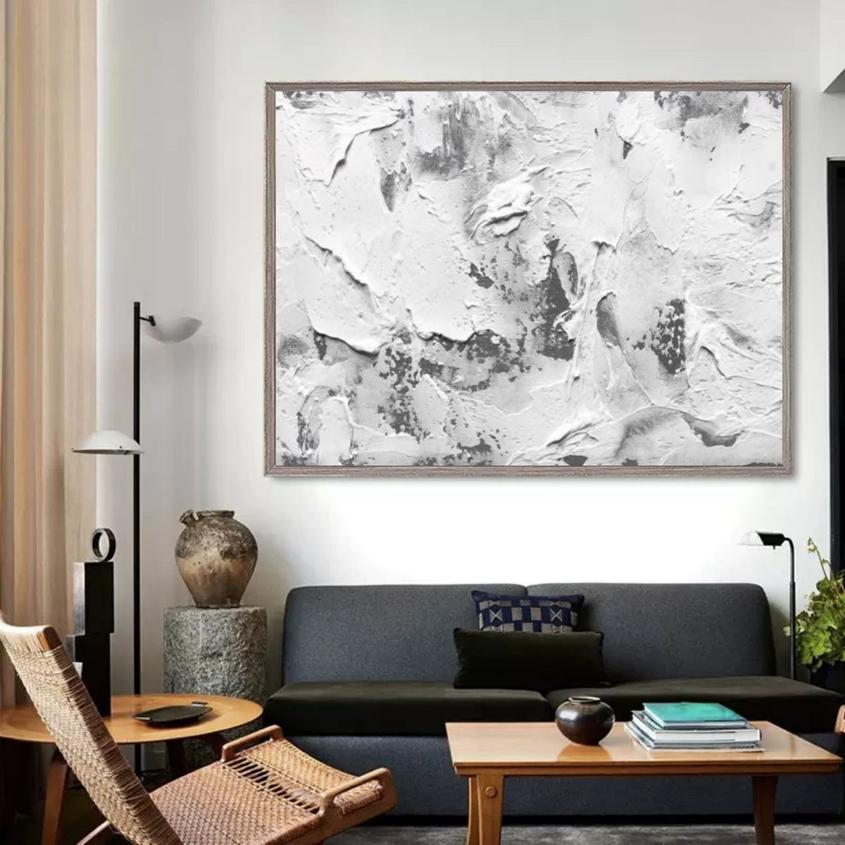 Wall Art Abstract Landscape Wabi-Sabi Linen Canvas
