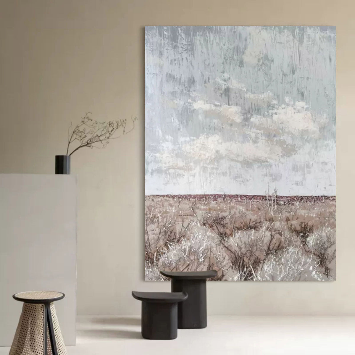 Wall Art Square Abstract Prairie Horizon