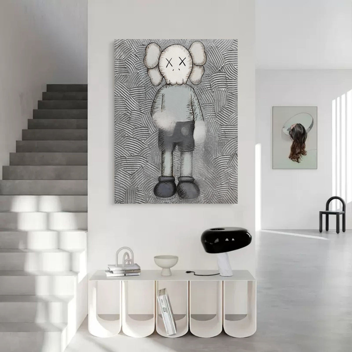 Kaws Companion with Pink Doll Pop Art Painting - Neutralighting