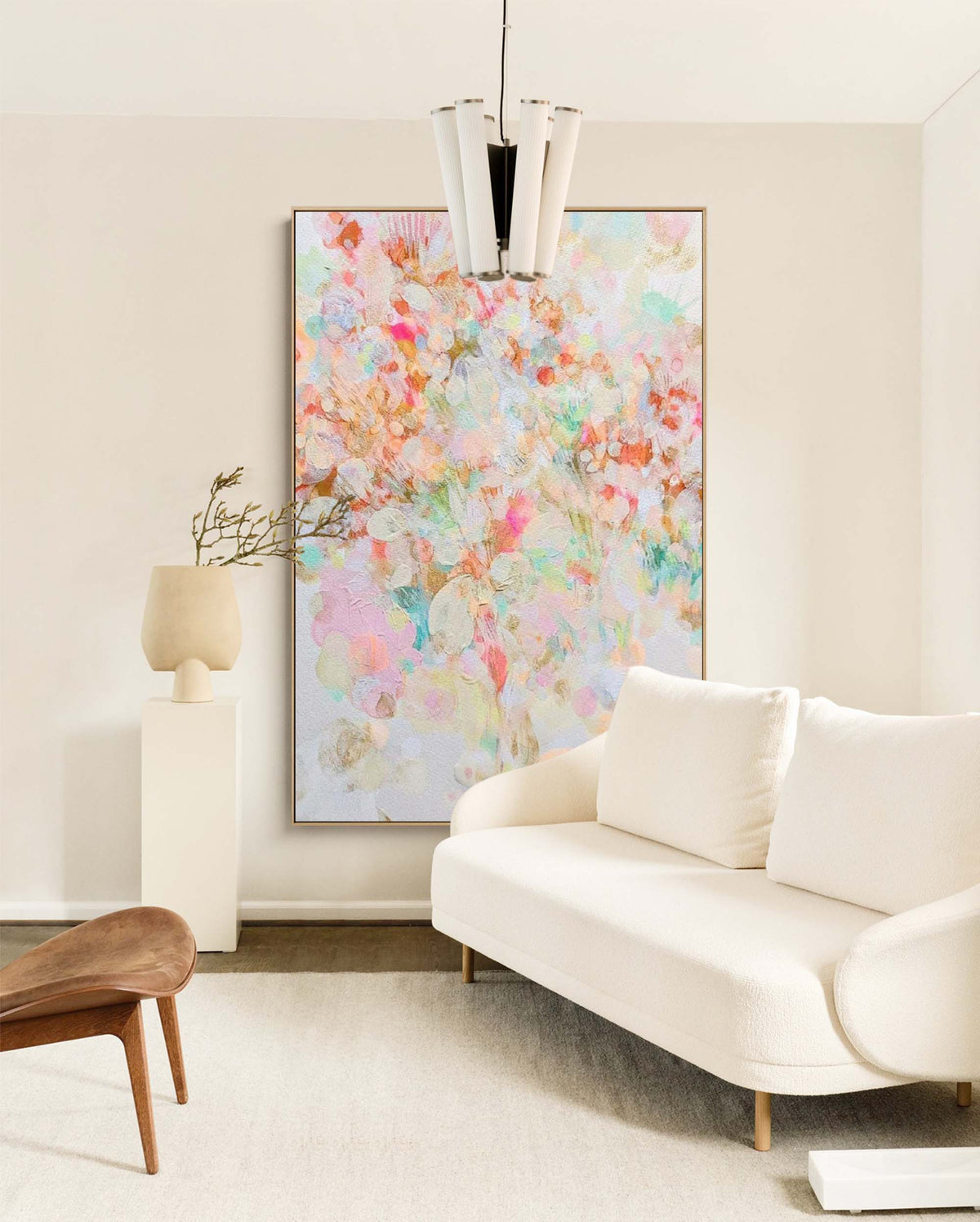 Wall Art Abstract Soft Pastel Tone Collage Dreamy