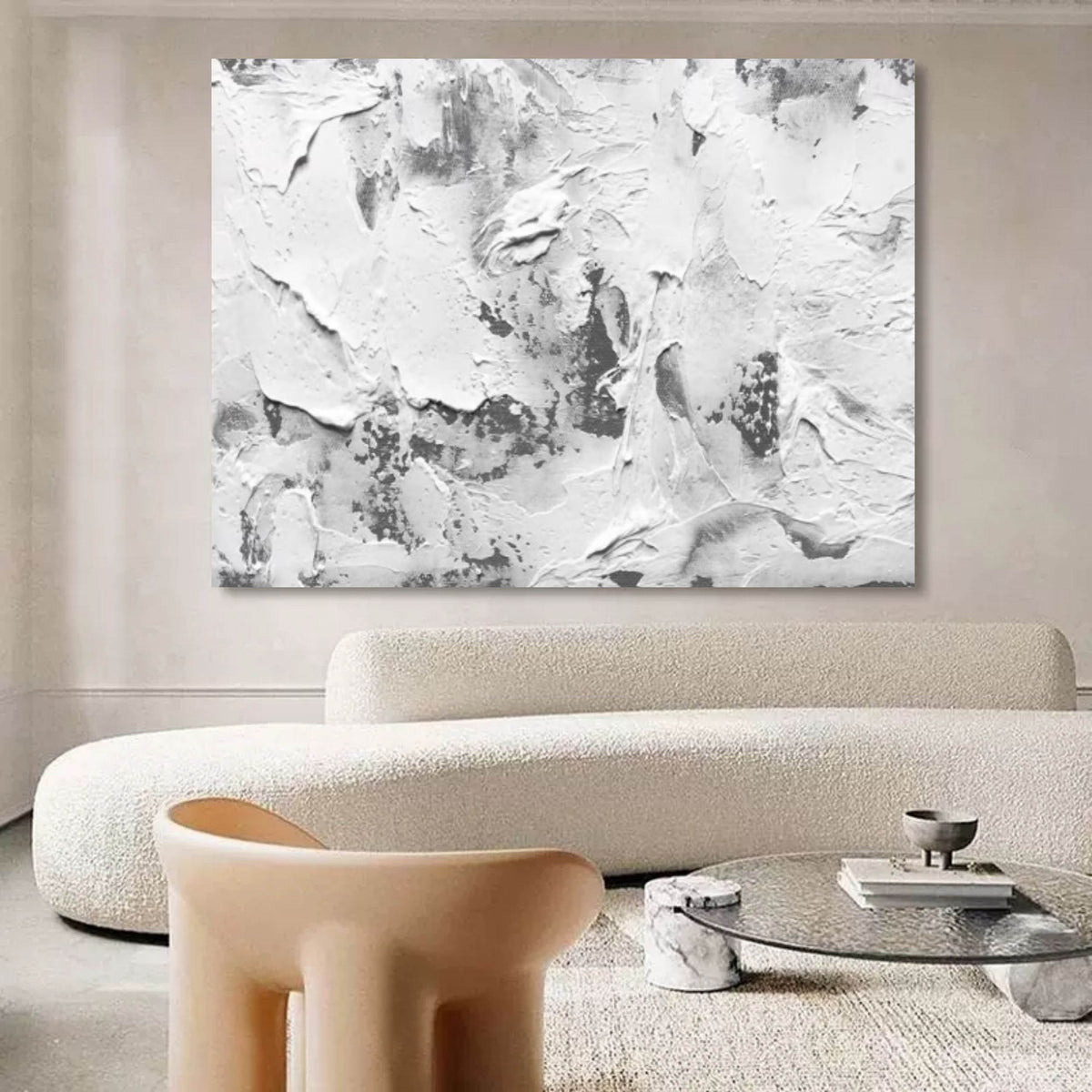 Wall Art Abstract Landscape Wabi-Sabi Linen Canvas