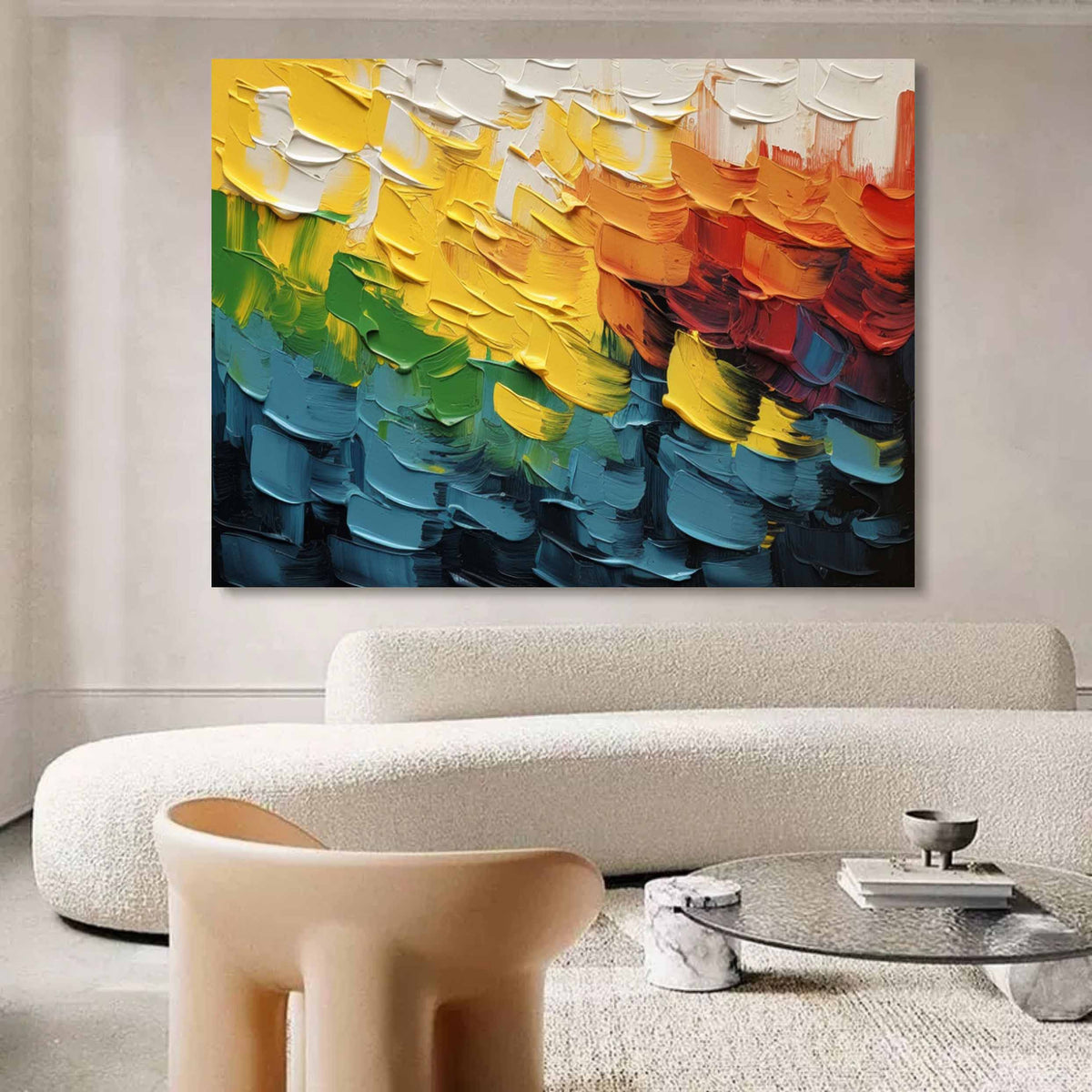 Wall Art Colorful Abstract Vibrant Playful