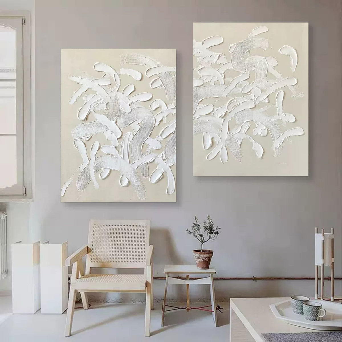 Wall Art Abstract Relief Wabi-Sabi Minimalist