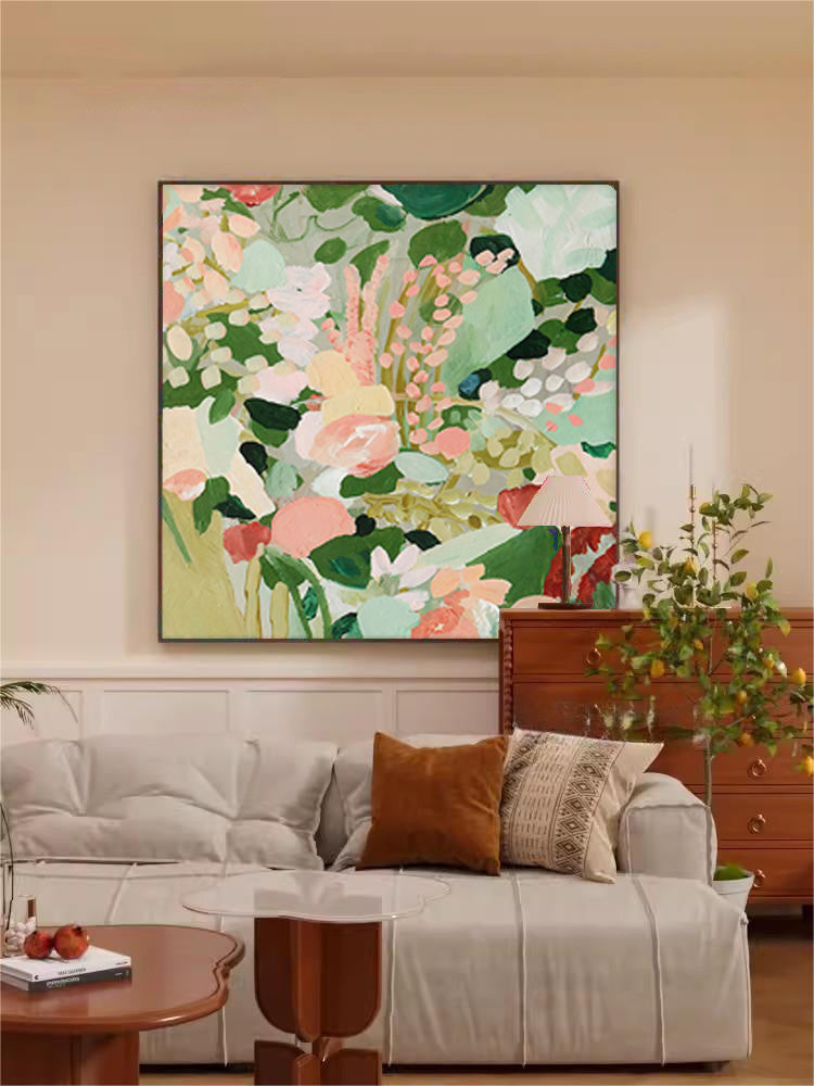 Wall Art Soft Pastel Floral Garden Bouquet Botanical