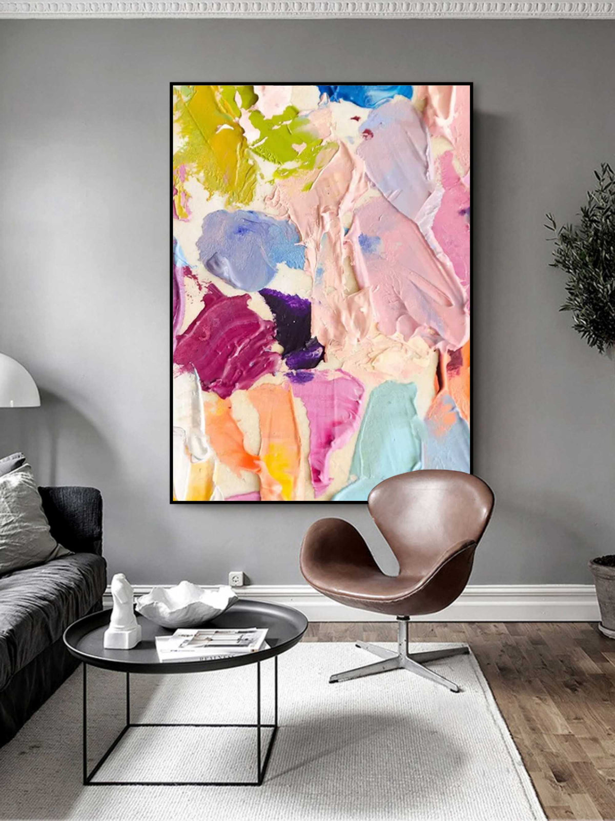 Colorful Vibrant Impasto Color Block Painting