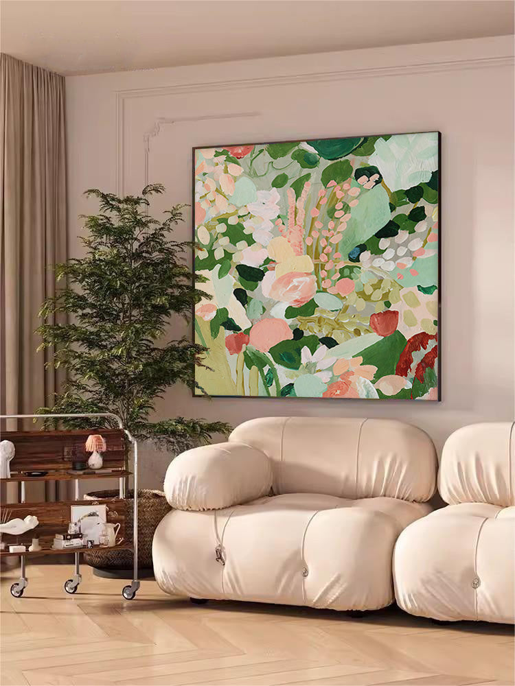 Wall Art Soft Pastel Floral Garden Bouquet Botanical