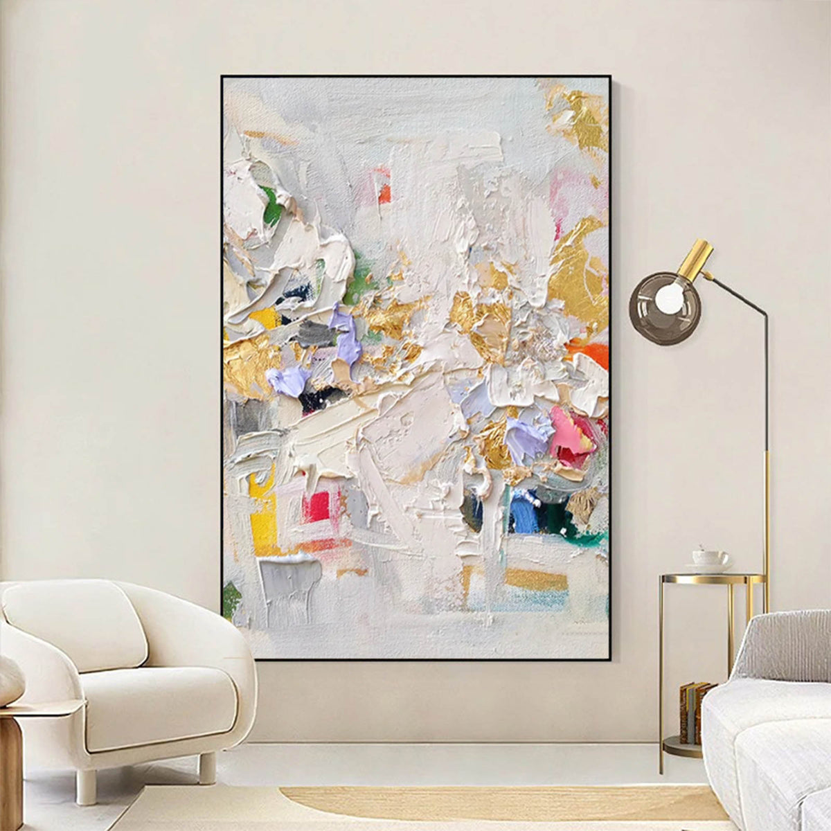 Wall Art Colorful Dynamic Linear Abstract