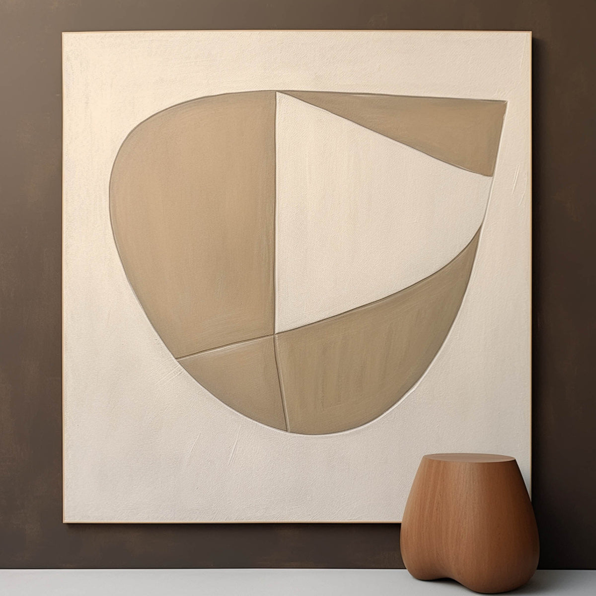 Neutral Organic Shapes Minimalist Painting