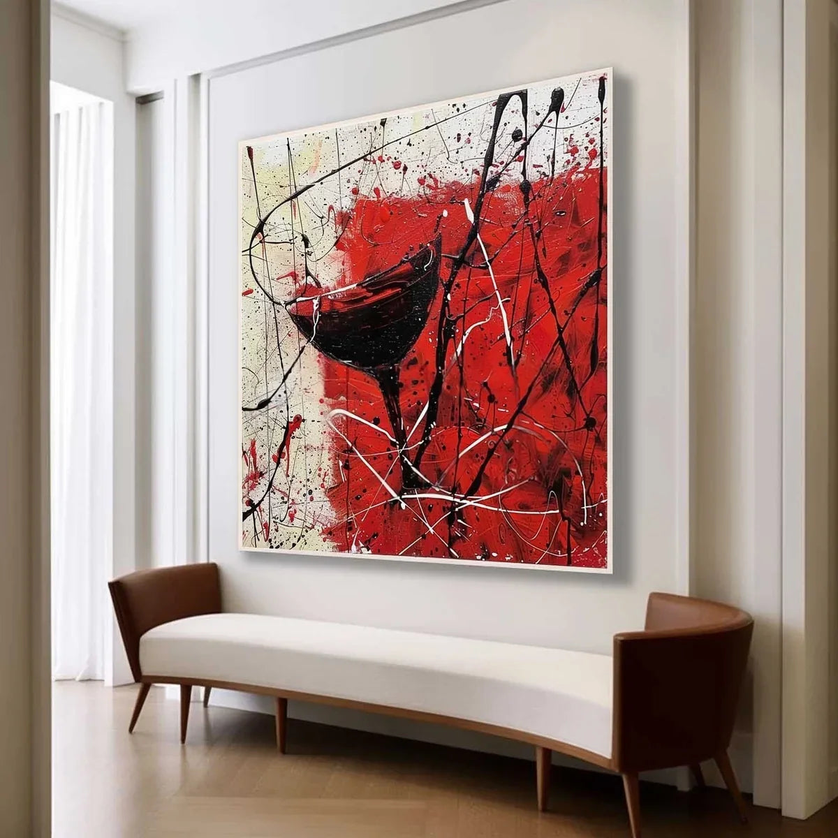 Wall Art Bold Textured Abstract Wine