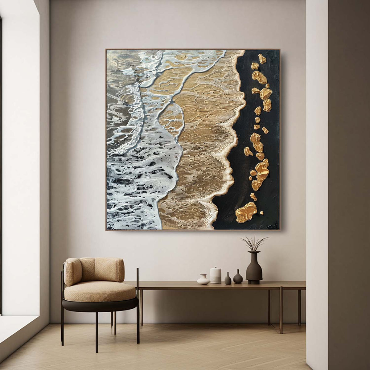 Wall Art Beach Scene Impressionist Playful