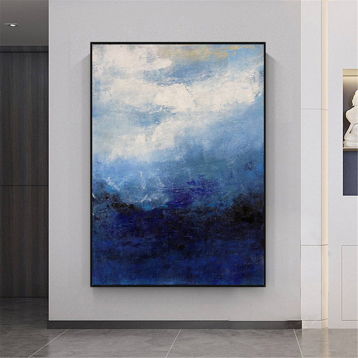 Deep Blue Seascape Abstract Oil Painting