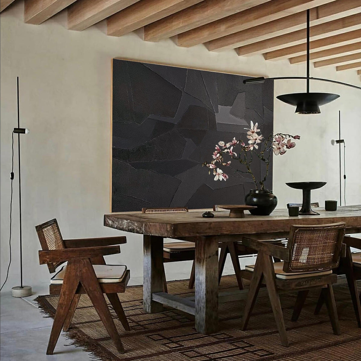 Monochrome Geometric Abstract Wall Art
