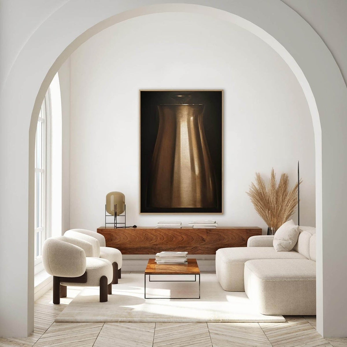 Wall Art Luxe Textured Metallic Vase