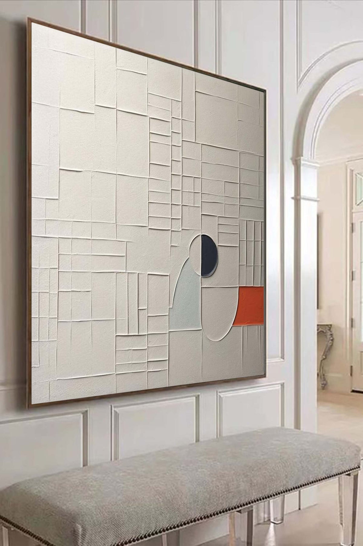 Wall Art Plaster Wabi-Sabi Geometric Abstract