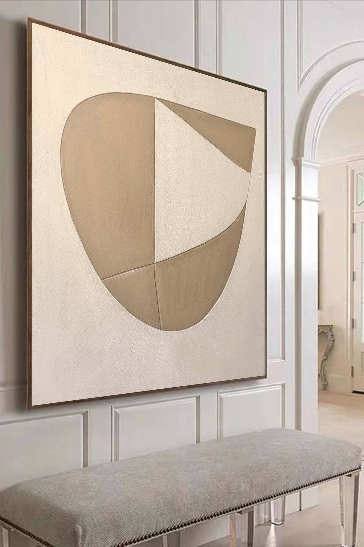 Neutral Organic Shapes Minimalist Painting