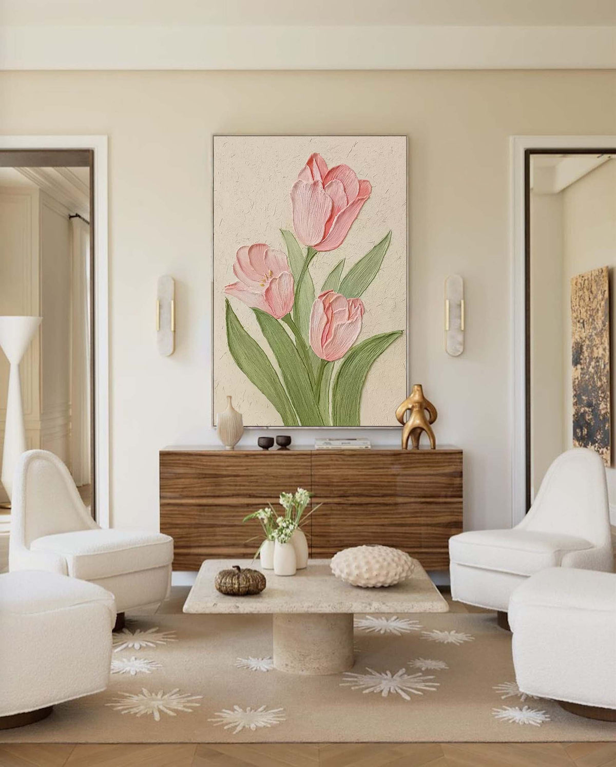 Wall Art Flower Contemporary Serene