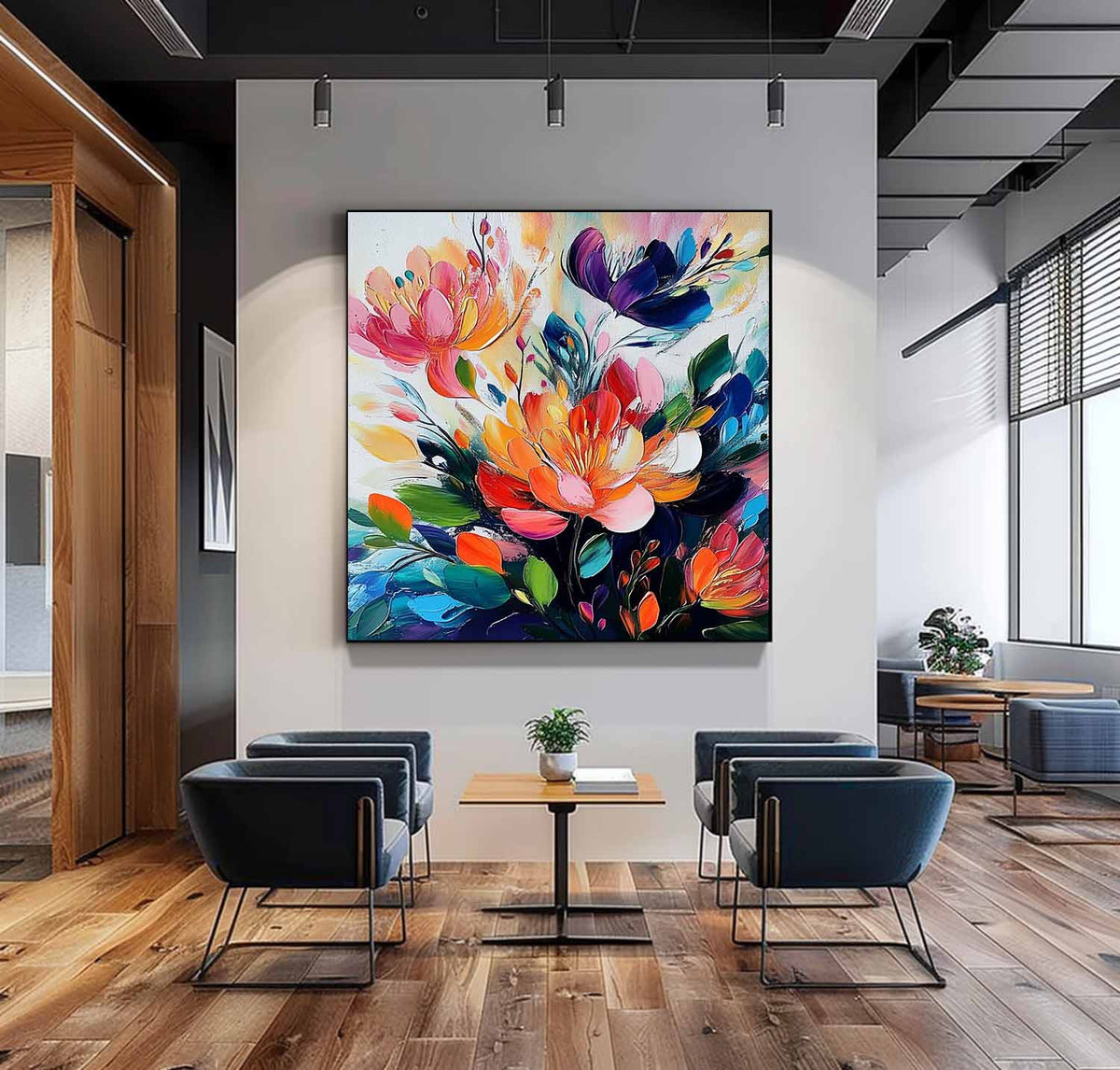 Peony Floral Bouquet Oil Painting