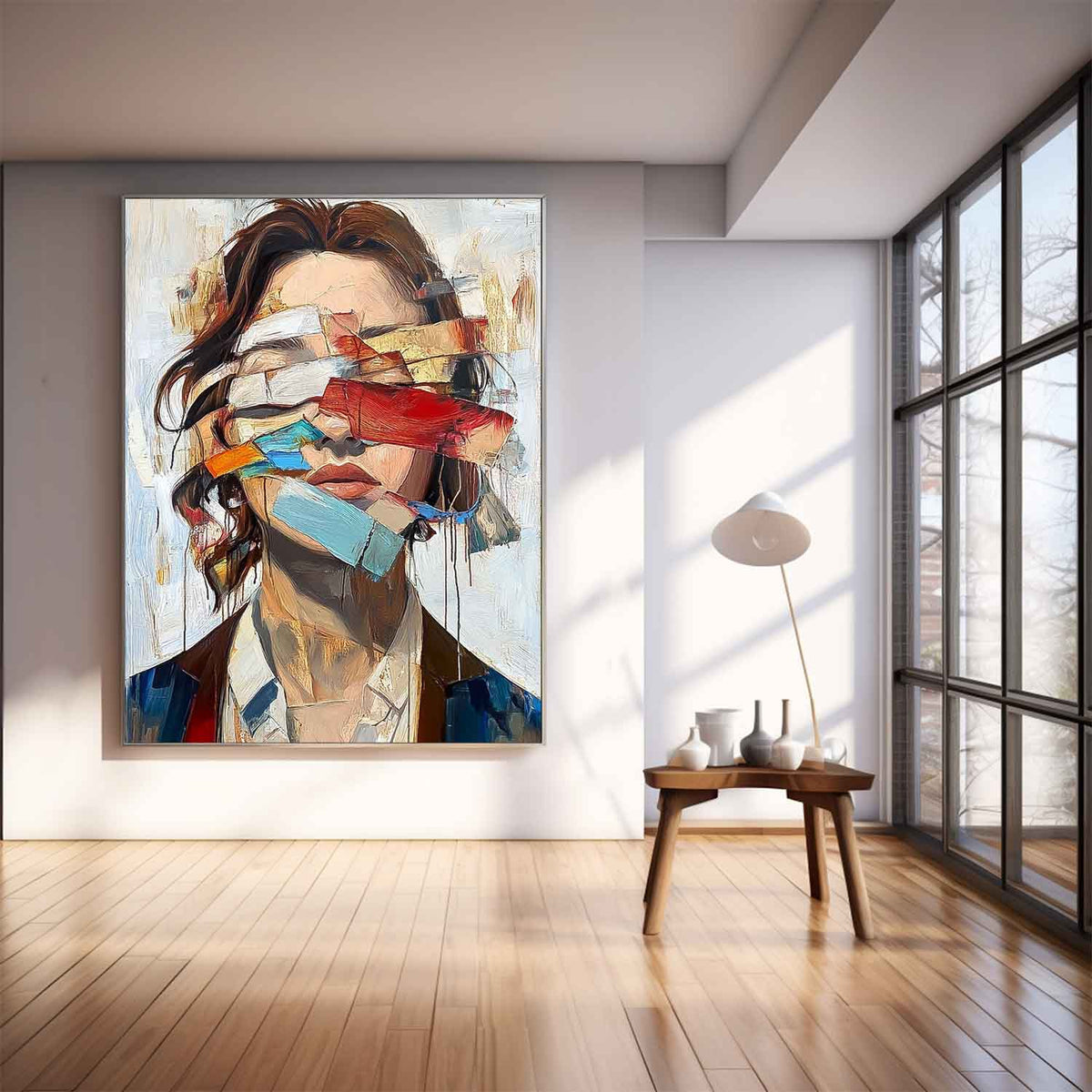 Wall Art Abstract Woman Multicolor Contemporary