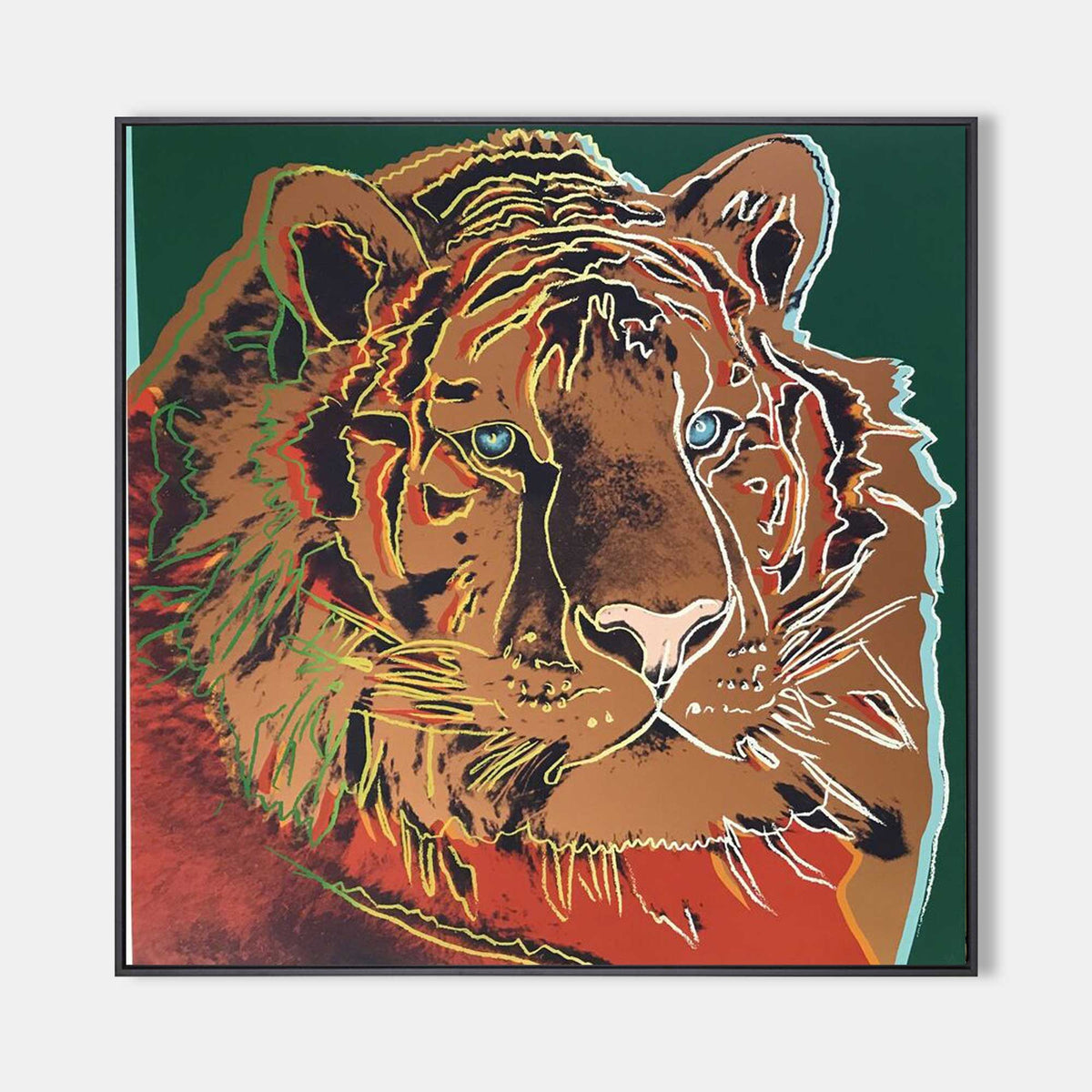 Andy Warhol Endangered Tiger Pop Art Oil Painting