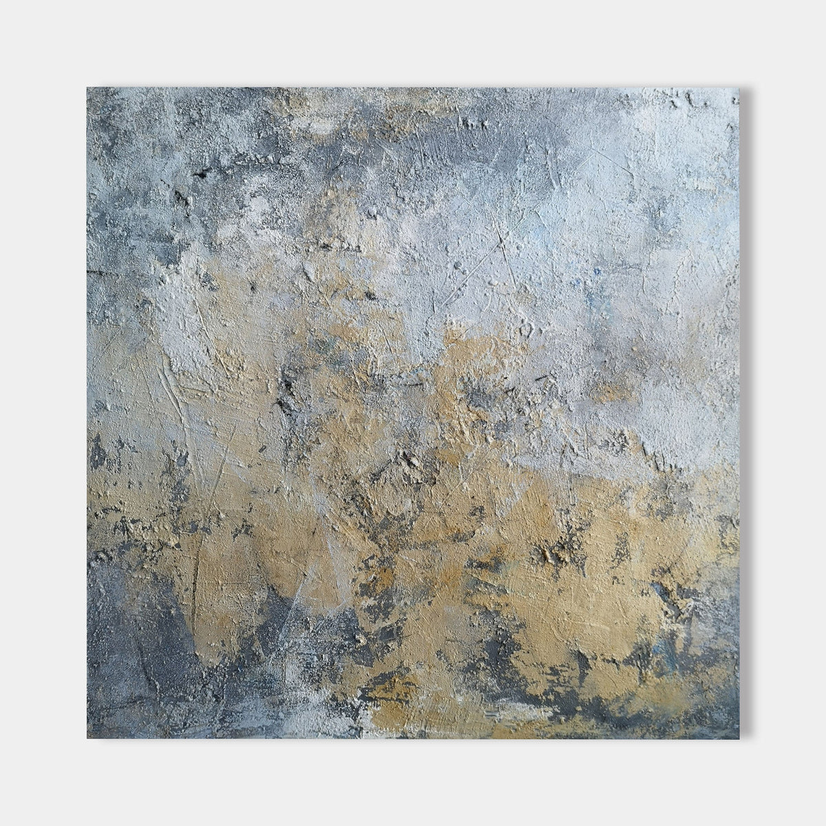 Wabi-Sabi Textured Abstract Oil Painting