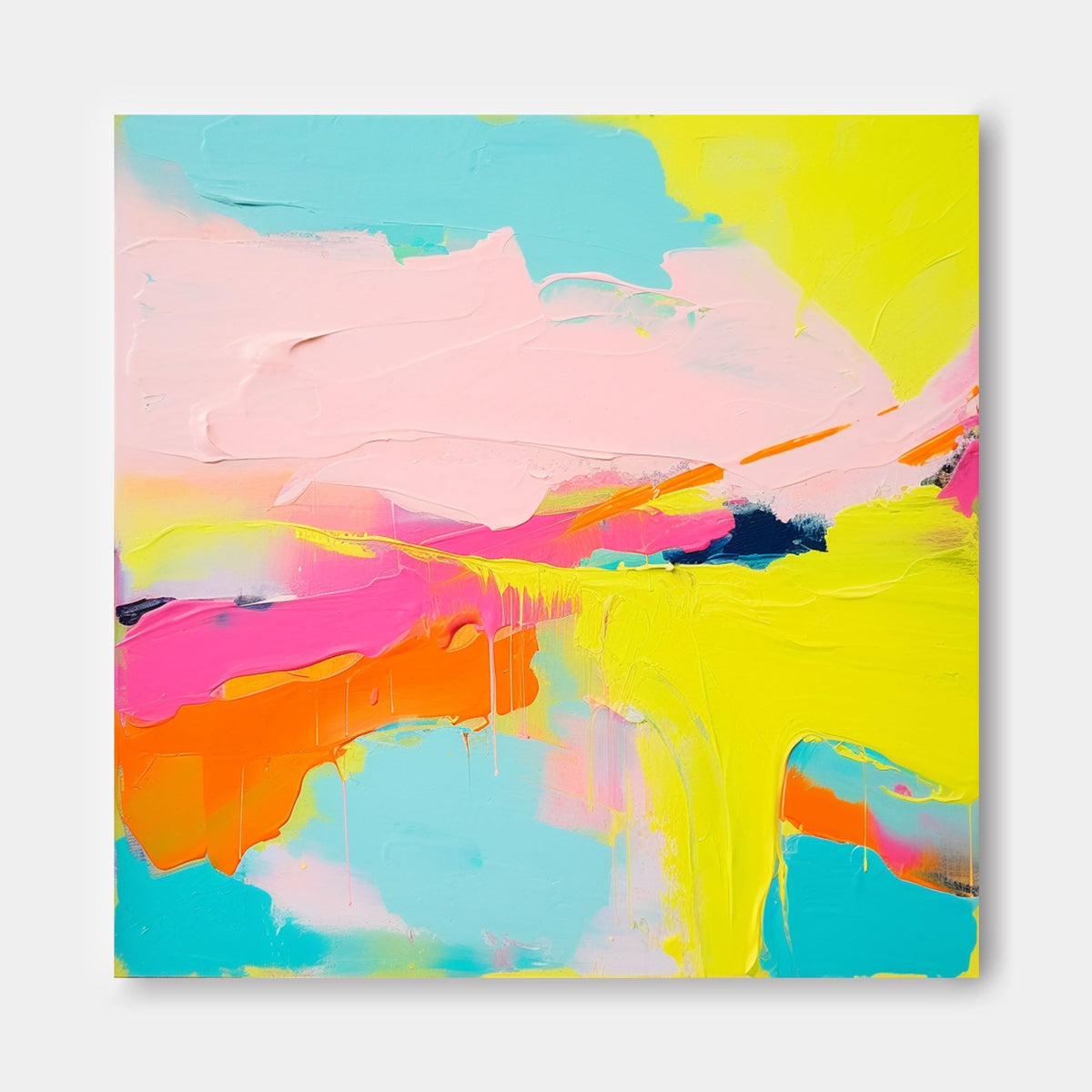 Wall Art Abstract Vibrant Painterly Joyful