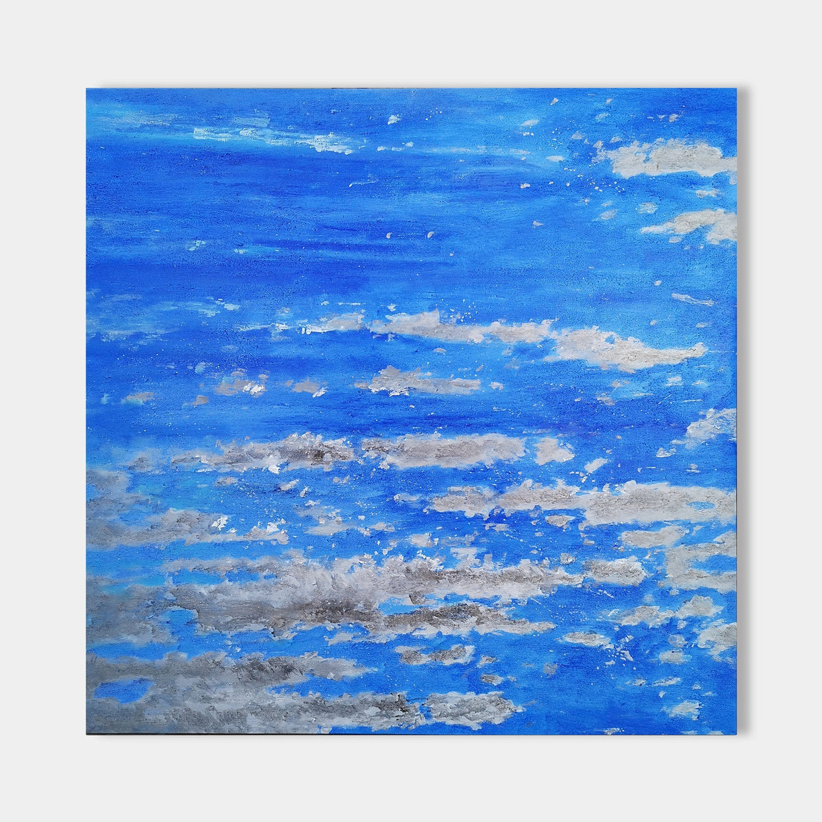 Blue Abstract Ocean Texture Painting