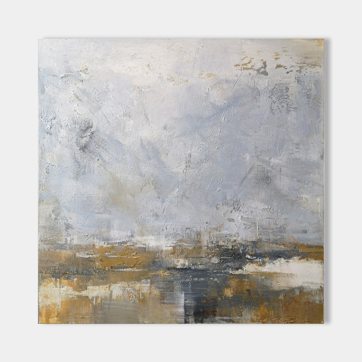 Neutral Tone Landscape Abstract Oil Painting