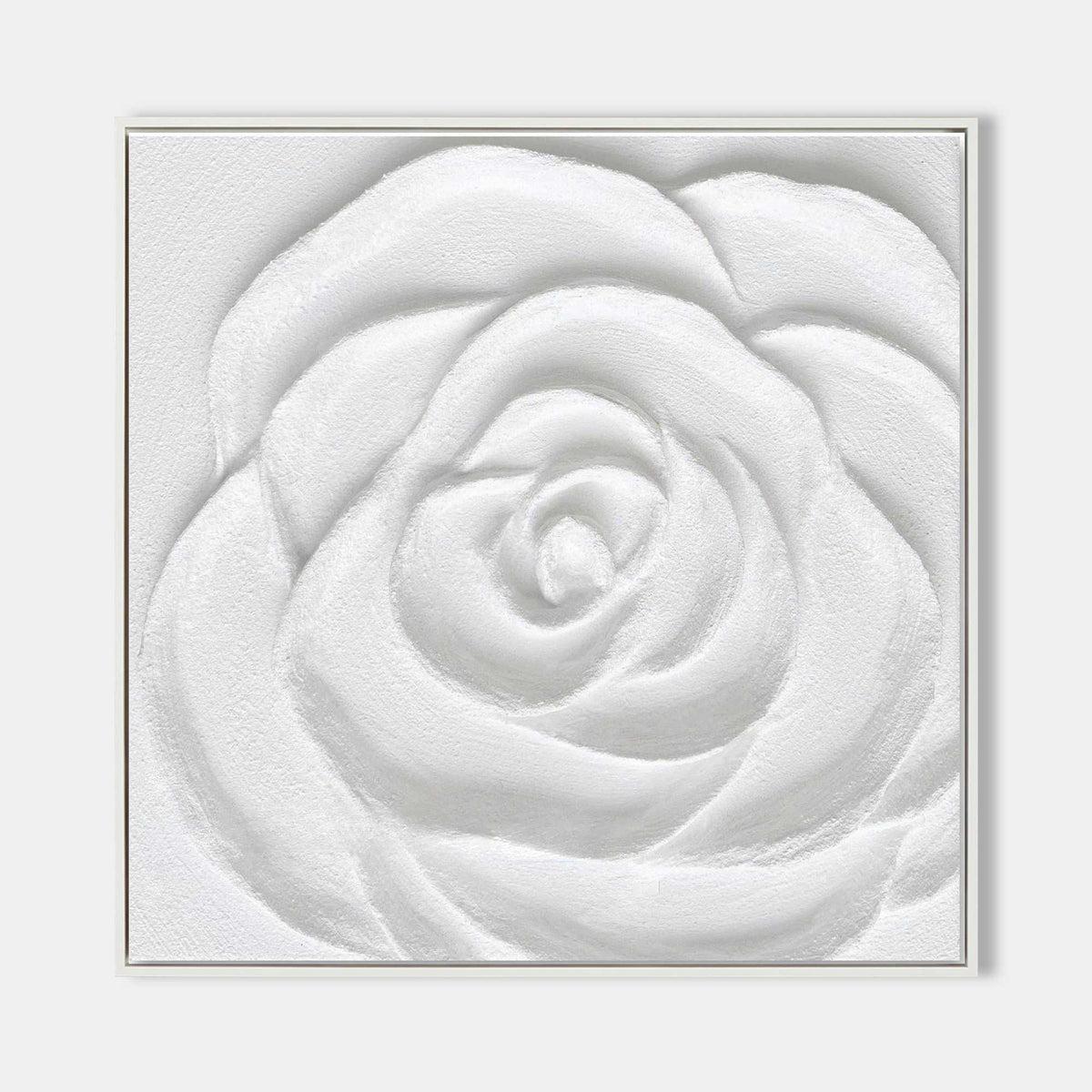 White Rose 3D Relief Painting