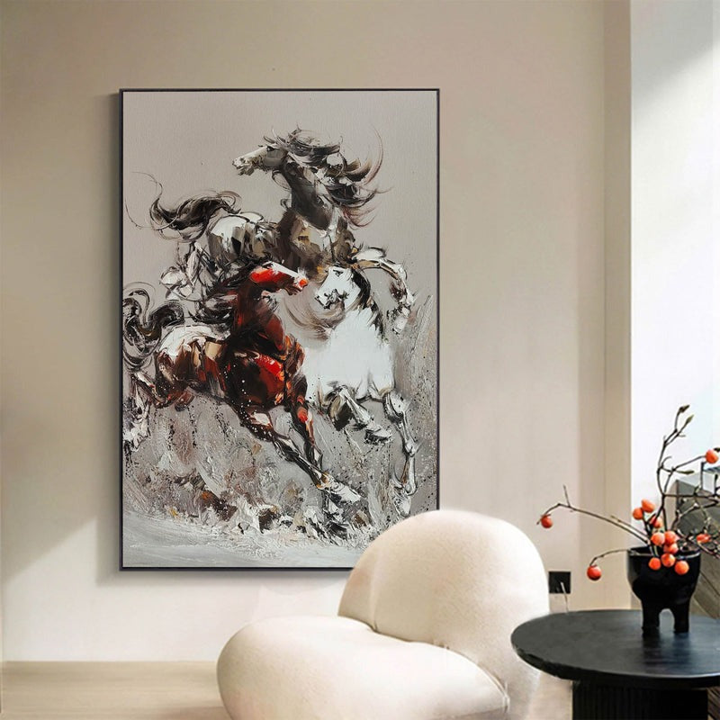 Dynamic Galloping Horses Oil Painting