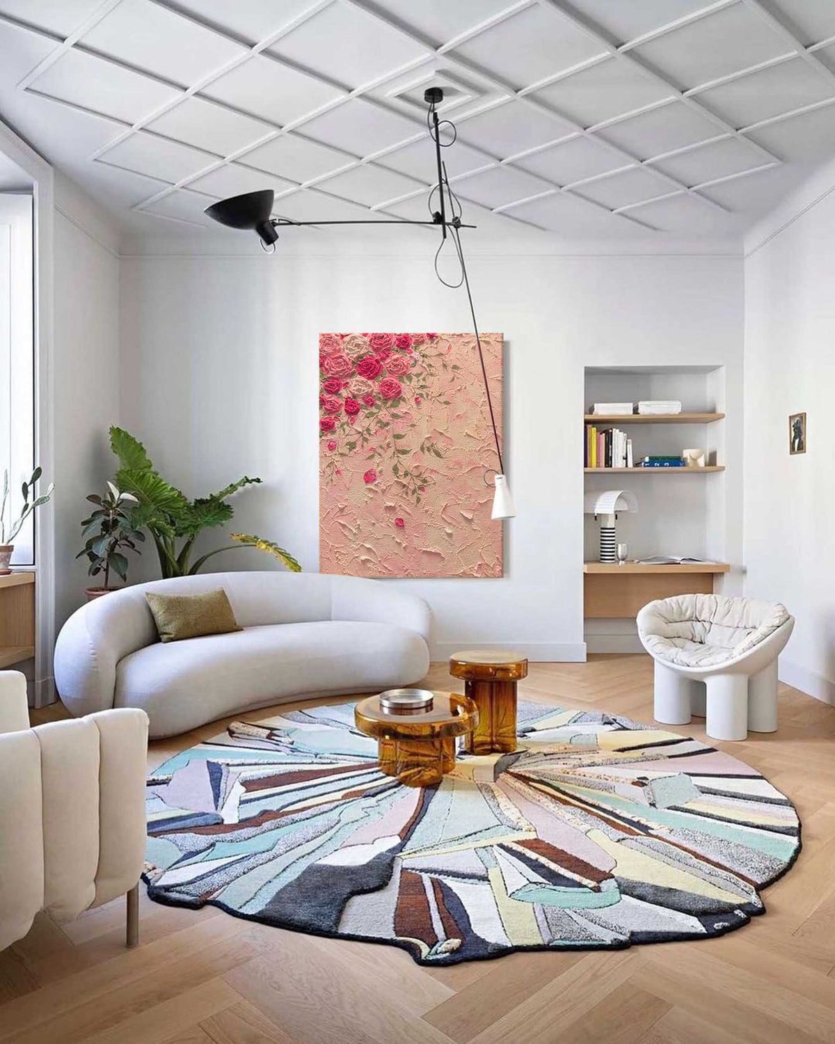 Wall Art Romantic Pink Rose Floral Petal
