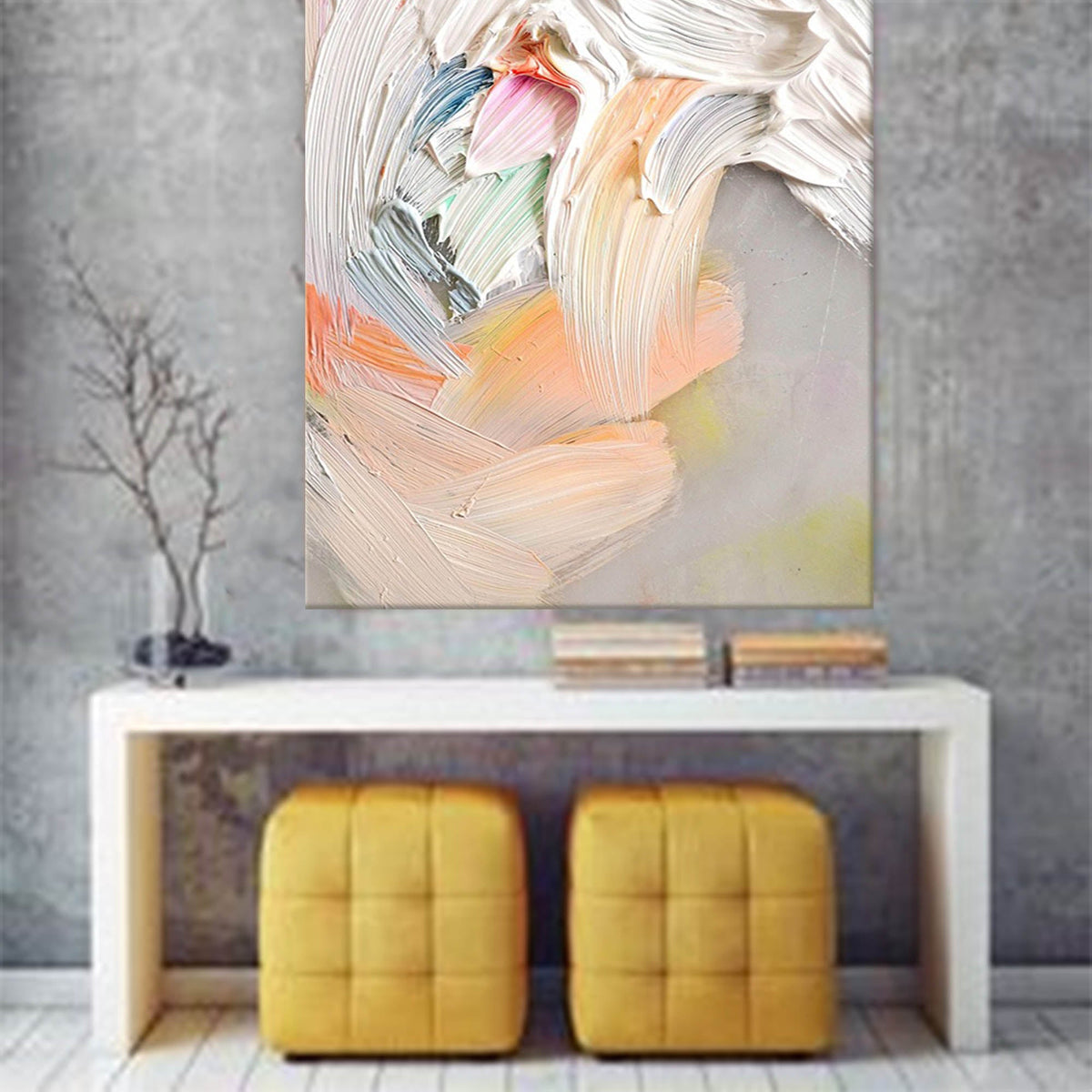 Thick Impasto Oil Painting Pastel 3D Texture
