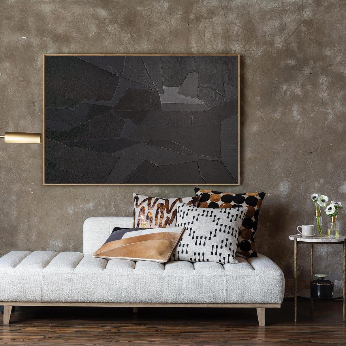 Monochrome Geometric Abstract Wall Art