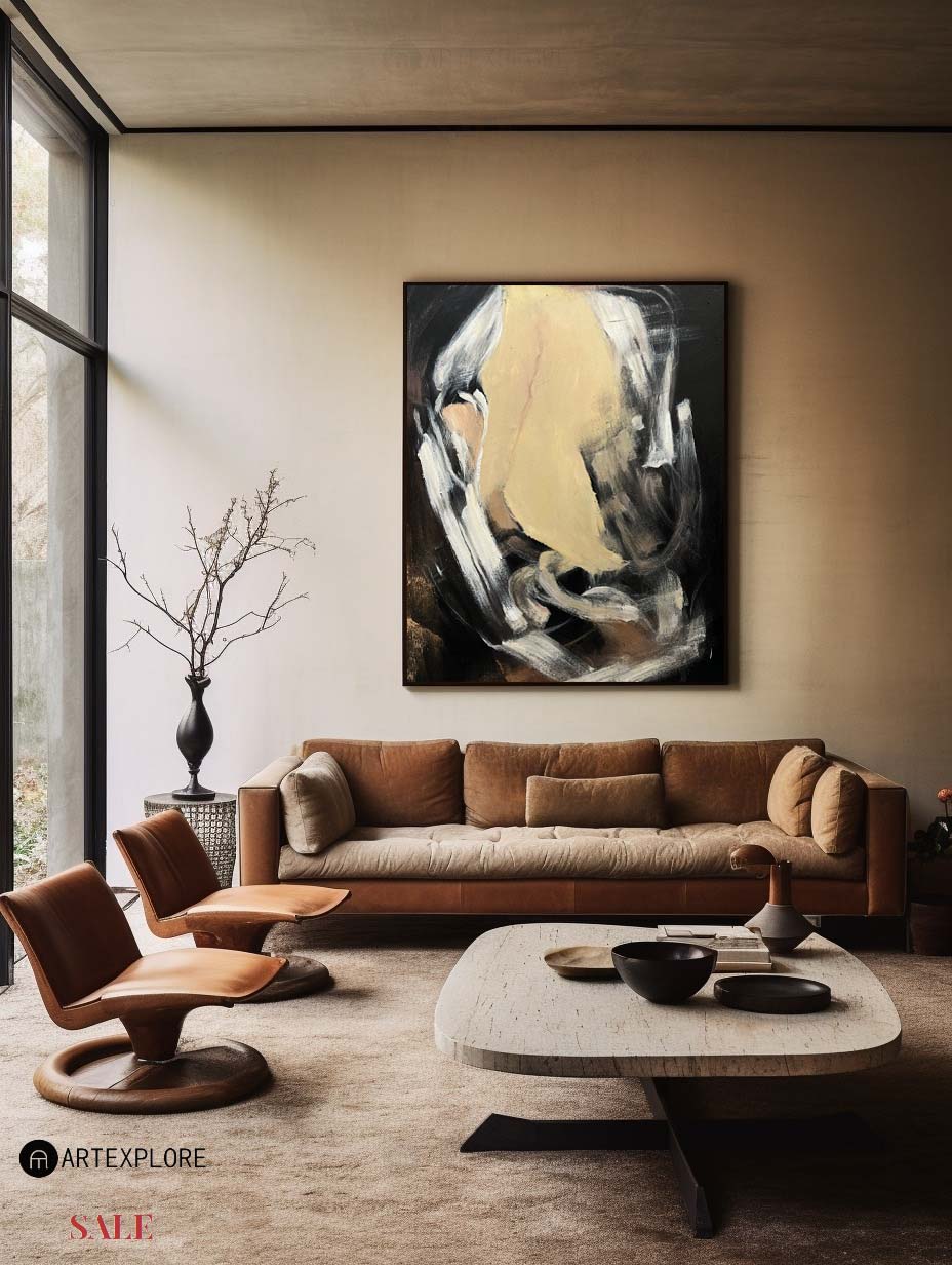 Wall Art Golden Ember Swirl