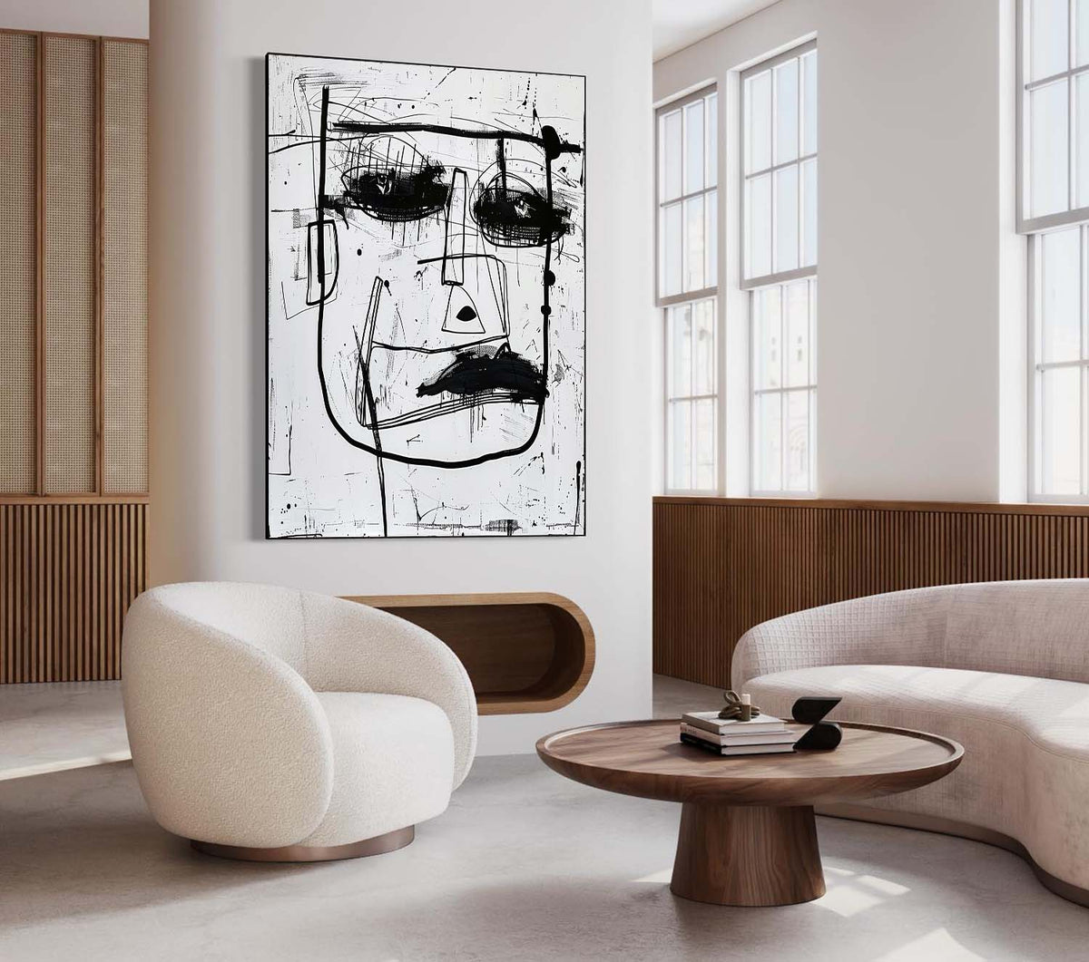 Wall Art Bold Graffiti Monochrome
