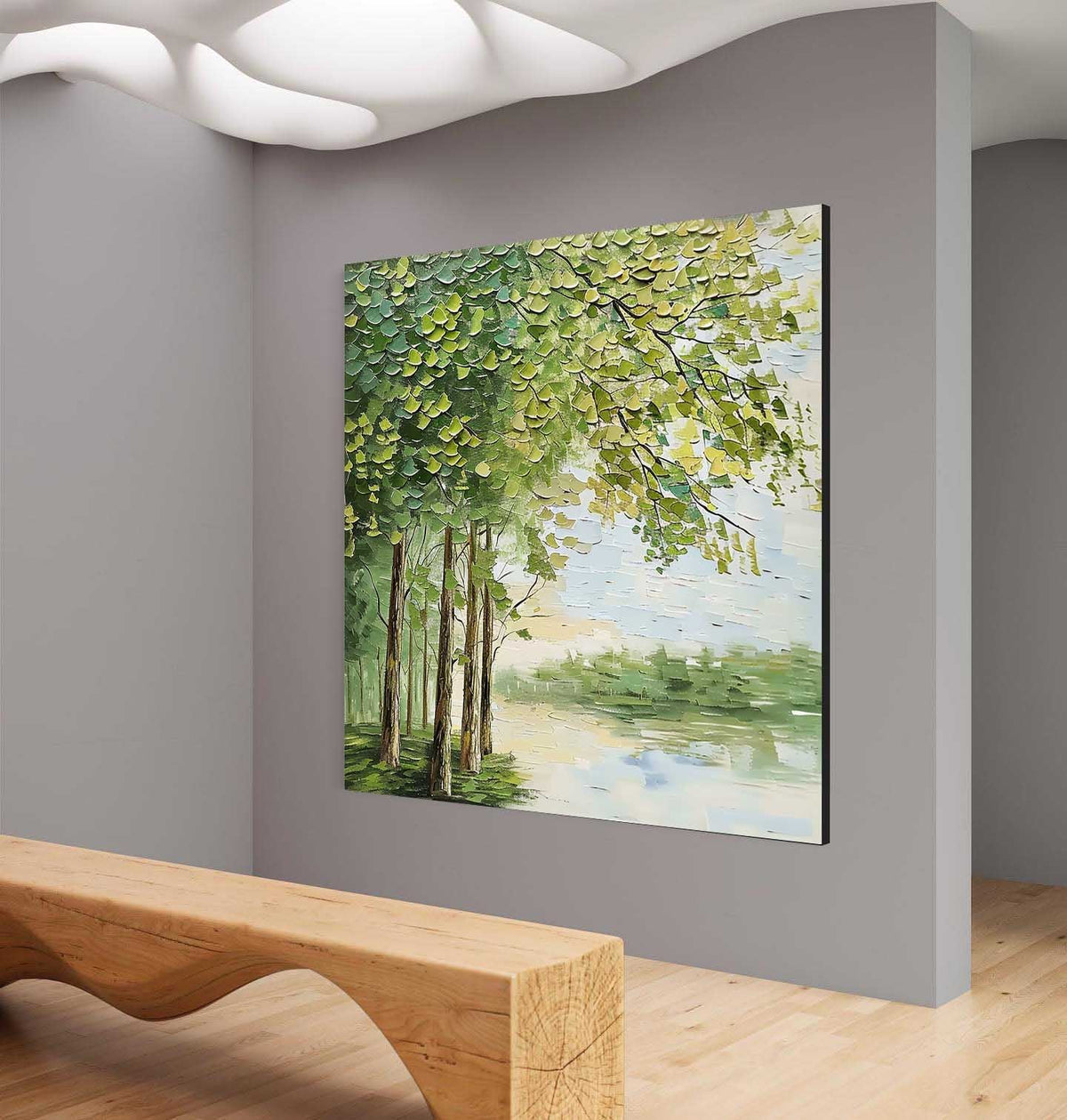 Wall Art Landscape Leaf Tree Serene Rustic