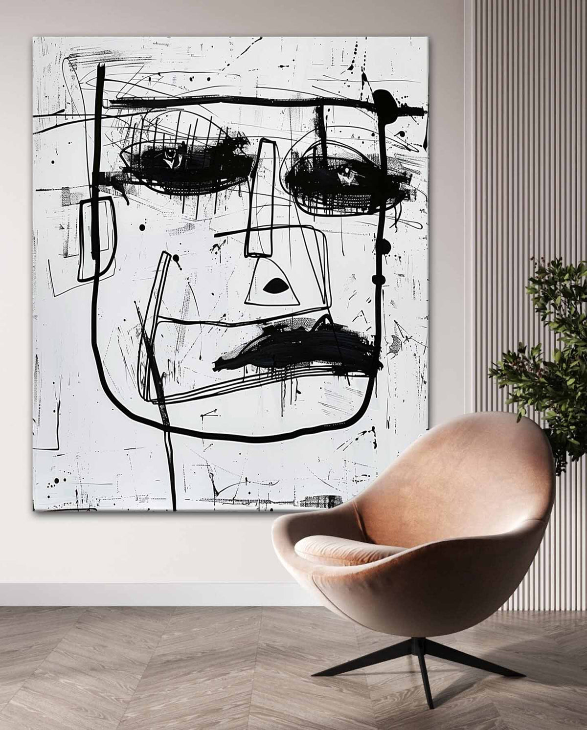 Wall Art Bold Graffiti Monochrome